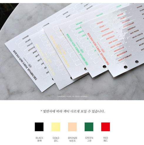 Plepic THUMBNAIL INDEX STICKERS Index Tabs Monthly Index Tabs Weekly Index Tabs Daily Index Tab Self-Adhesive Tabs Planner Index Sticker