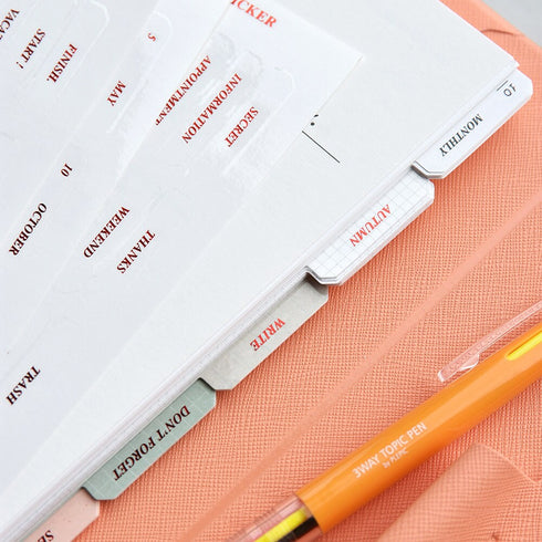 Plepic THUMBNAIL INDEX STICKERS Index Tabs Monthly Index Tabs Weekly Index Tabs Daily Index Tab Self-Adhesive Tabs Planner Index Sticker