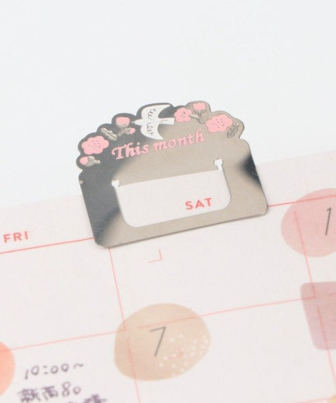 Mark's FLOWER S Index Clips Stainless Steel Bookmark Clip Page Clip Bookmarker Clip Bookmark Clip Index Tab