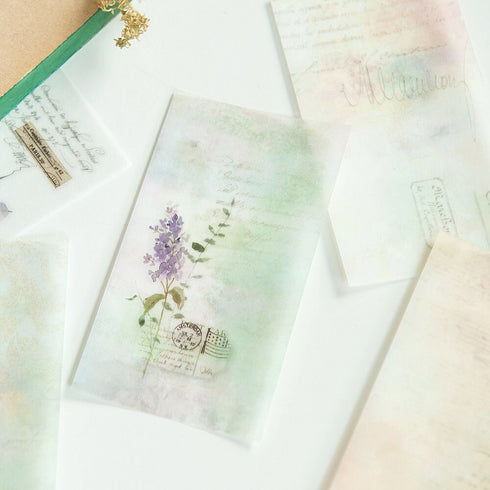 MU Lifestyle NATURE Scripting Dyeing Tracing Paper Ephemera Vellum Paper Watercolor Paper Translucent Paper Planning Paper | DTP-020