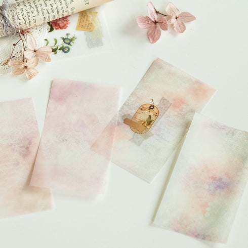 MU Lifestyle PINK Ethereum Dyeing Tracing Paper Ephemera Vellum Paper Watercolor Paper Translucent Paper Planning Paper | DTP-019