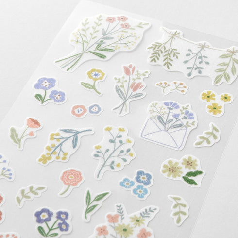 FLOWER Midori Seal Collection Two Sheets Planner Stickers Calendar Stickers Planning Stickers Rainbow Stickers | 2639
