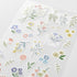 FLOWER Midori Seal Collection Two Sheets Planner Stickers Calendar Stickers Planning Stickers Rainbow Stickers | 2639