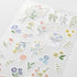 FLOWER Midori Seal Collection Two Sheets Planner Stickers Calendar Stickers Planning Stickers Rainbow Stickers | 2639
