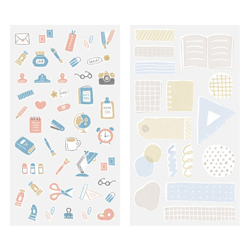 STATIONERY Midori Seal Collection Two Sheets Planner Stickers Calendar Stickers Planning Stickers Rainbow Stickers | 2640