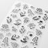 MONOTONE FLOWER Midori Seal Collection Two Sheets Planner Stickers Calendar Stickers Planning Stickers Rainbow Stickers | 2642