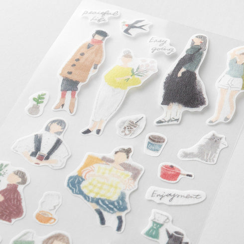 FASHION Midori Seal Collection Two Sheets Planner Stickers Calendar Stickers Planning Stickers Rainbow Stickers | 2637