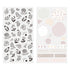 MONOTONE FLOWER Midori Seal Collection Two Sheets Planner Stickers Calendar Stickers Planning Stickers Rainbow Stickers | 2642