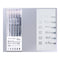 GREY SKETCH SET Languo Color Gel 6 Pen Set 0.6mm Black Out Planning Pen Set Fine Point Set | 6 Pens