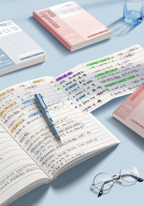 Small 5mm GRID EXPANDABLE STACKABLE Extension Vertical Sticky Notes Hidden Fold Sticky Notes Grid Sticky Notes | 75 X 100MM 100 Sheets