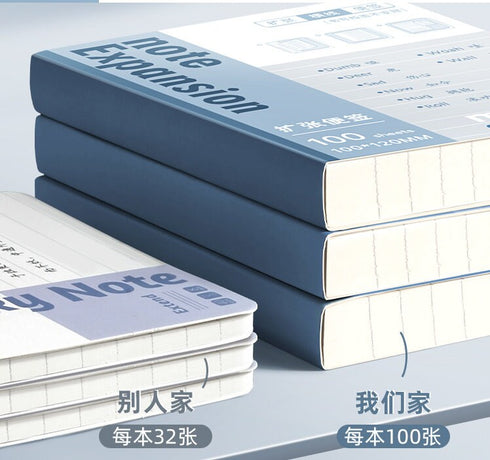 Large 5mm GRID EXPANDABLE STACKABLE Extension Vertical Sticky Notes Hidden Fold Sticky Notes Grid Sticky Notes | 100 X 150MM 100 Sheets