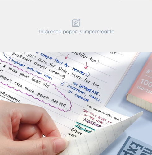 Small 5mm GRID EXPANDABLE STACKABLE Extension Vertical Sticky Notes Hidden Fold Sticky Notes Grid Sticky Notes | 75 X 100MM 100 Sheets