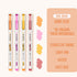 Dianshi NO SMEAR MORANDI Color Highlighter Set Refillable Highlighter Set Eco-Conscious Seven Series 4 Pen Set | Ds-834