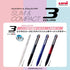 WHITE Uni Jetstream 3 LIMITED Edition 0.5mm 3&1 3 Color 0.5mm Ballpoint Multi Pen Pencil Included Pen Body Knock Multi-Body | SXE3-JSS-05