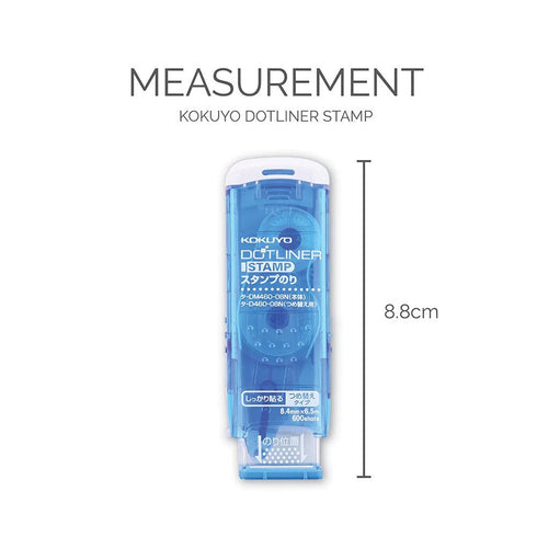 BLUE Kokuyo DOTLINER STAMP Strong Adhesion Compact Acid-Free Refillable Glue Tape Photo Glue Acid-Free Glue | DM460-08