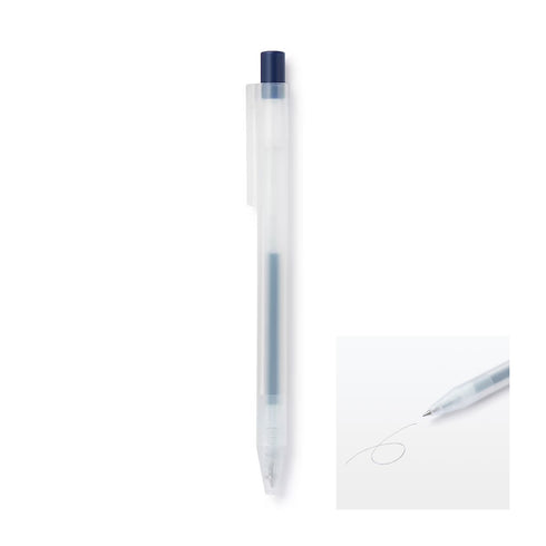 ORANGE MUJI Japan Knock Gel Ink Retractable Type Ballpoint Pen 0.3mm Muji Gel Pen Smooth Gel Pen Artist Pen Anime Pen Fine Line | 0.3mm