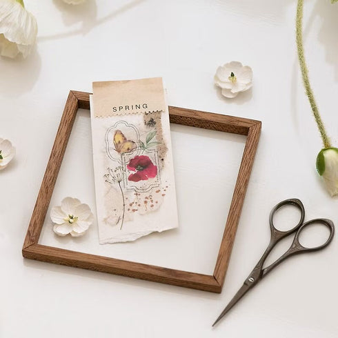 MU Lifestyle Print-On Stickers Fantasia Butterflies Garden Flowers Vernal Cosmos Rub-On Stickers Transfer Stickers Translucent Sticker | 240