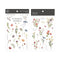 MU Lifestyle Print-On Stickers Positive Energy Clover Pink Flowers Chrysanthemum Rub-On Stickers Transfer Stickers Translucent Sticker | 241