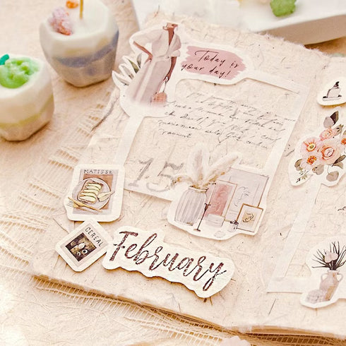 MU Lifestyle Print-On Stickers Self-Care Clothing Shopping Reading Relaxation Rub-On Stickers Transfer Stickers Translucent Sticker | 244