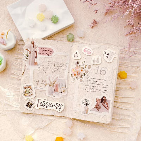 MU Lifestyle Print-On Stickers Self-Care Clothing Shopping Reading Relaxation Rub-On Stickers Transfer Stickers Translucent Sticker | 244