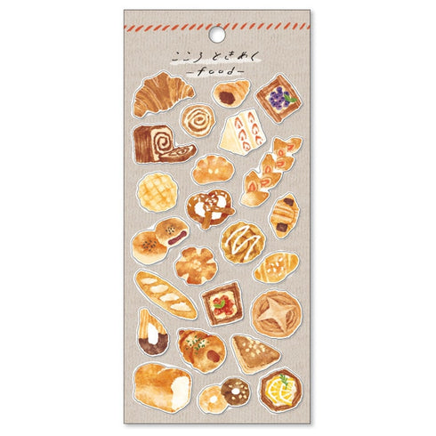 Mind Wave Food Collection Sticker BAKING Sticker Crossaint Baguette Patisierre Bread Pretzel Clear Stickers Seals Bujo Sticker | 81802