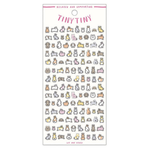 Mind Wave TINY TINY RABBIT Stickers Bunniy Stickers Pet Stickers Wildlife Stickers Nature Clear Stickers Seals Bujo Sticker | 81862
