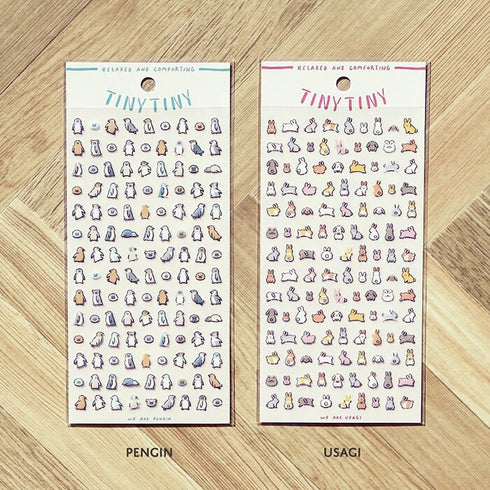 Mind Wave TINY TINY PENGUIN Stickers Penguin Stickers Sea Life Stickers Arctic Stickers Clear Stickers Seals Bujo Sticker | 81861