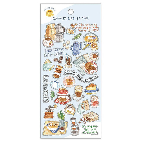 Mind Wave CHOOSY LIFE BAKE Bread Stickers Italian Baguette Croissant Pretzel Flour Milk Biscuits Clear Stickers Seals Bujo Sticker | 81839