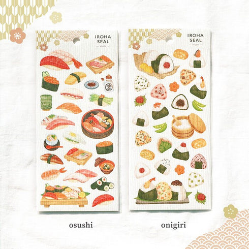 Mind Wave IROHA ONIGIRI Stickers Sushi Rice Bowl Seaweed Roe Clear Stickers Seals Bujo Sticker | 81867