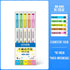 Dianshi NO SMEAR MORANDI Color Highlighter Set Refillable Highlighter Set Eco-Conscious Seven Series 4 Pen Set | Ds-834