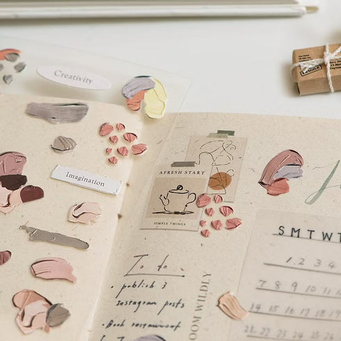 MU Lifestyle Pop-Up 3D Embossed Stickers Artists Paints Paint Stroke Artistic Embellishment Acrylic Paint 3D Stickers Applique Stickers | 05