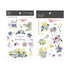 MU Lifestyle Print-On Stickers Season For Blooming Watercolor Hydrangea Purple Rub-On Stickers Transfer Stickers Translucent Sticker | 242