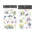 MU Lifestyle Print-On Stickers Season For Blooming Watercolor Hydrangea Purple Rub-On Stickers Transfer Stickers Translucent Sticker | 242