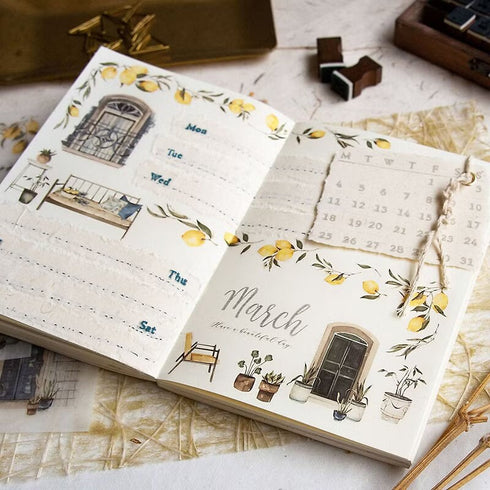 MU Lifestyle Print-On Stickers Vintage Home Vintage Doors Lenom Trees Tuscany Rub-On Stickers Transfer Stickers Translucent Sticker | 245