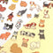 Kamio Japan Petit Mark Dog Cat Shiba Inu Pets Goldfish Calico Cat Void Cat Petit Mark Stickers | 214465