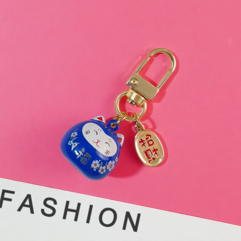 JAPANESE OMAMORI PINK Cat Kitty Planner Charm Good Luck Bell Good Luck Charm Water Tone Bell | 2 X .080 Inches