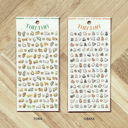 Mind Wave TINY TINY RABBIT Stickers Bunniy Stickers Pet Stickers Wildlife Stickers Nature Clear Stickers Seals Bujo Sticker | 81862