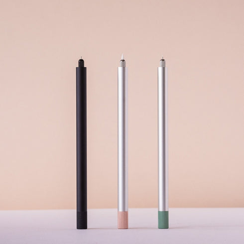 BLACK LUMOS PRO Duo-Tip Refillable Fineliner & Brush Pen Anodized Aluminum Fill With Ink Refillable 11 Tip Sizes 0.1mm To Brush Eco-Friendly