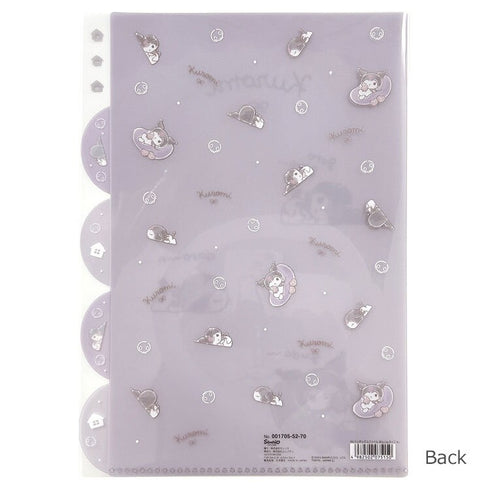 HELLO KITTY MPLAN & Sanrio Collab Lazy Life A4 5 Pocket Index Clear Folder Pocket Folder Paper File Folder Plastic Folder | H310 X W220