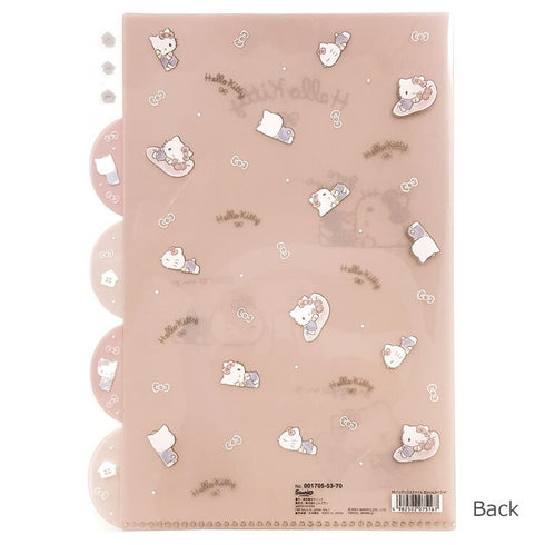 MY MELODY MPLAN & Sanrio Collab Lazy Life A4 5 Pocket Index Clear Folder Pocket Folder Paper File Folder Plastic Folder | H310 X W220