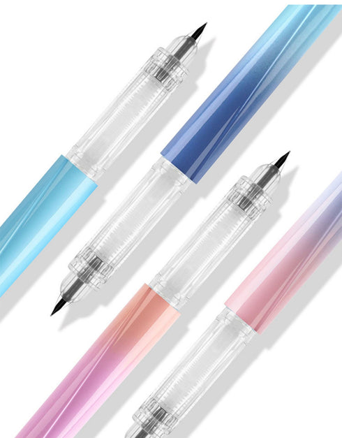 SKY BLUE Dianshi 0.38mm EXTRA Fine Fountain Pen Set Deluxe Foutain Pen Set Fountain Pen Extra Fine Nib Ink Cartridges | Ds-756