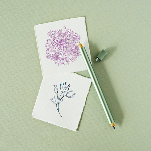 BLACK LUMOS PRO Duo-Tip Refillable Fineliner & Brush Pen Anodized Aluminum Fill With Ink Refillable 11 Tip Sizes 0.1mm To Brush Eco-Friendly