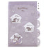 KUROMI MPLAN & Sanrio Collab Lazy Life A4 5 Pocket Index Clear Folder Pocket Folder Paper File Folder Plastic Folder | H310 X W220
