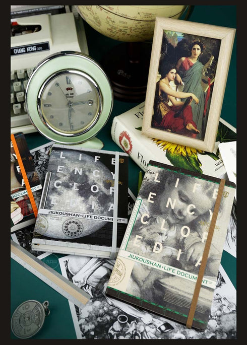 GIRL KITTEN B6 Jiukoushan Life Encyclopedia 4.5mm Grid 100gsm Notebook Lay-Flat Notebook Ink-Friendly Notebook | 128 x 182mm x 15mm