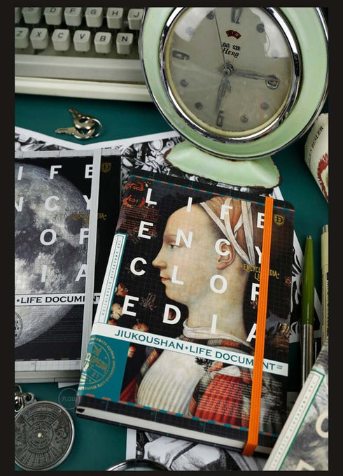 ASTRONOMY B6 Jiukoushan Life Encyclopedia 4.5mm Grid 100gsm Notebook Lay-Flat Notebook Ink-Friendly Notebook | 128 x 182mm x 15mm