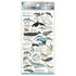 DOLPHIN WHALE Kamio Japan Stickers Adult Visual Dictionary Porpoise Orca Blue Whale Pink Dolphin GOLD Foil Stickers | 215283