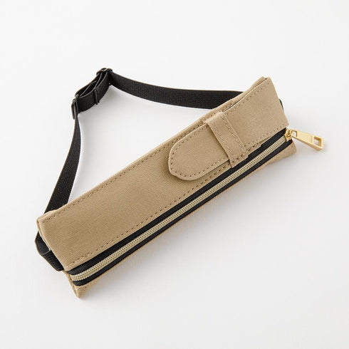 BEIGE Midori Book Band Pen Case B6 - A5 Midori Pen Case Beige Midori Pen Case Canvas Pen Case Adjustable Midori Adjustable Pencil Case