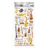 Kamio Japan Stickers MUSICAL INSTRUMENTS Adult Visual Dictionary Violin Cello Clarinet Piano Flute Coronet GOLD Foil Stickers | 746649