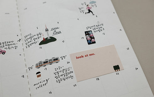 Suatelier Planner Sticky Notes 1924 | Daily Plan Grid Sticky Note