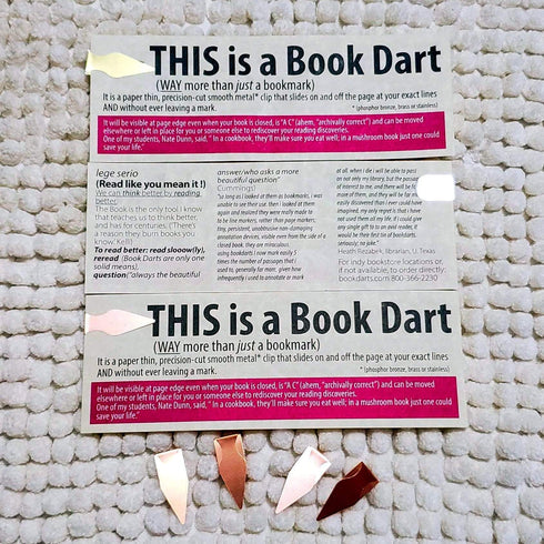 30 Book Darts Stainless Steel Metal Book Darts Page Nibs